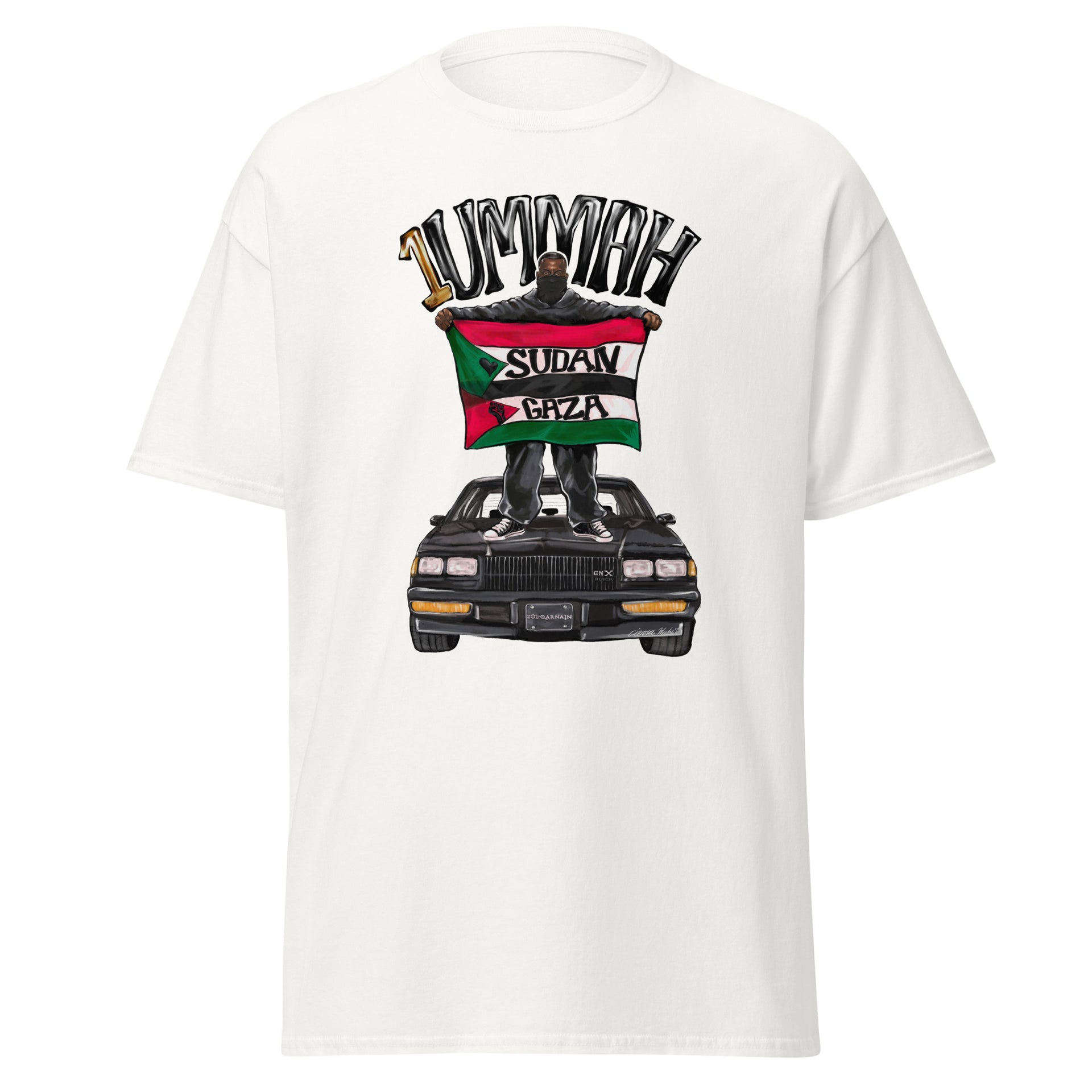 Gold "One Ummah Mural Art" White T-shirt for toddler-Special Edition