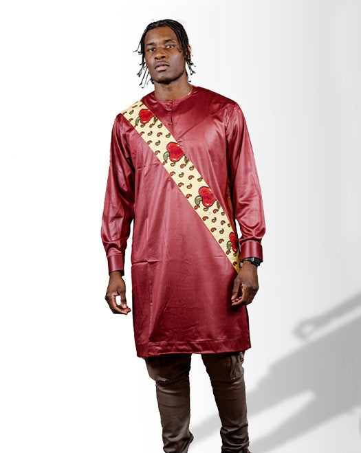 Maroon Royal Kinshasa for Men - Momar Sash