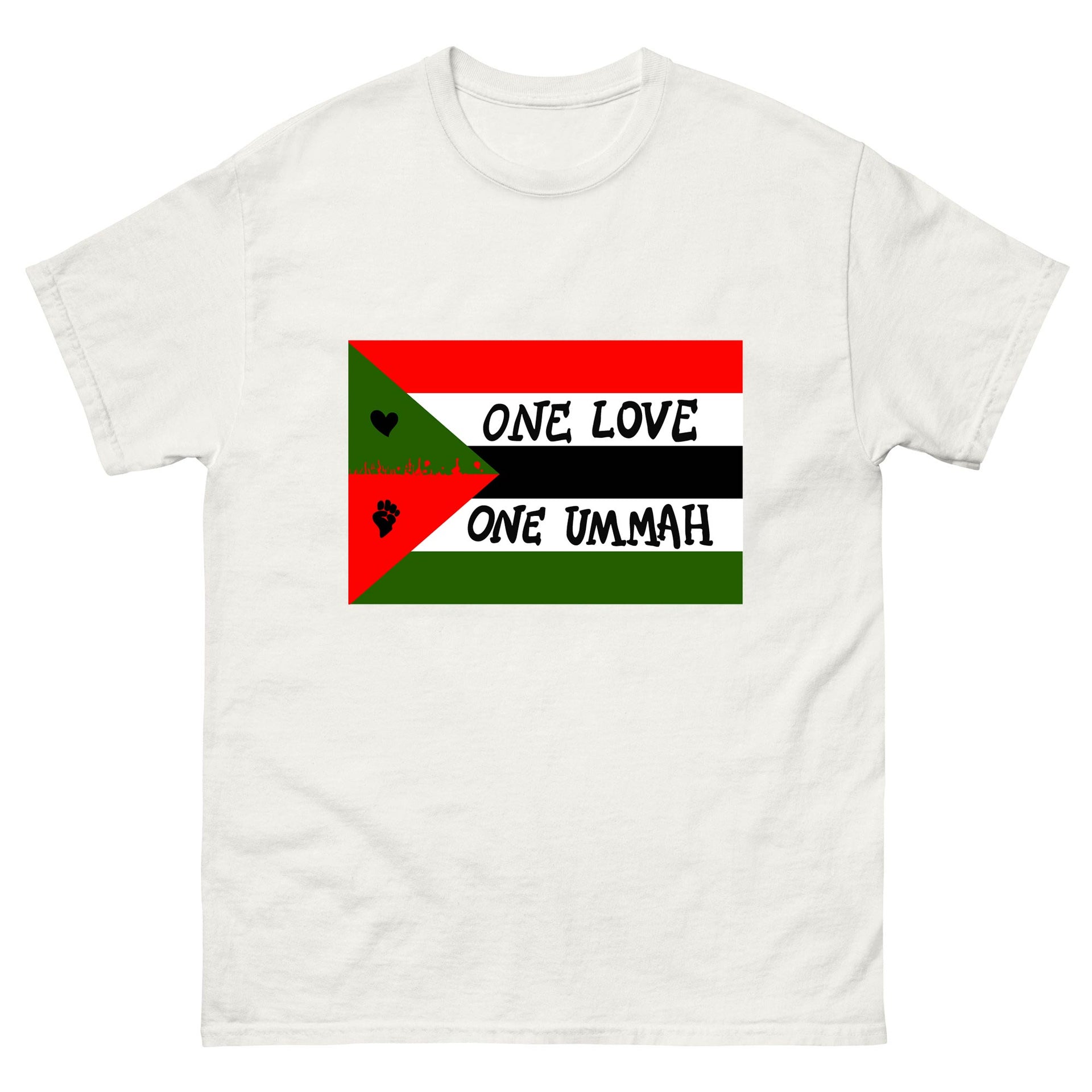 "Freedom Flag" One Love One Ummah | White T-Shirt