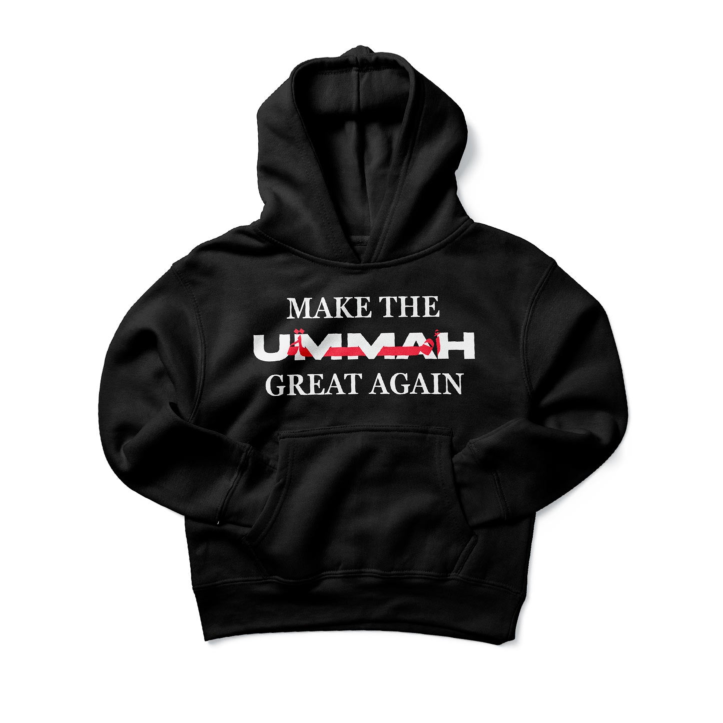 "Make The Ummah Great Again" – Premium Black Hoodie