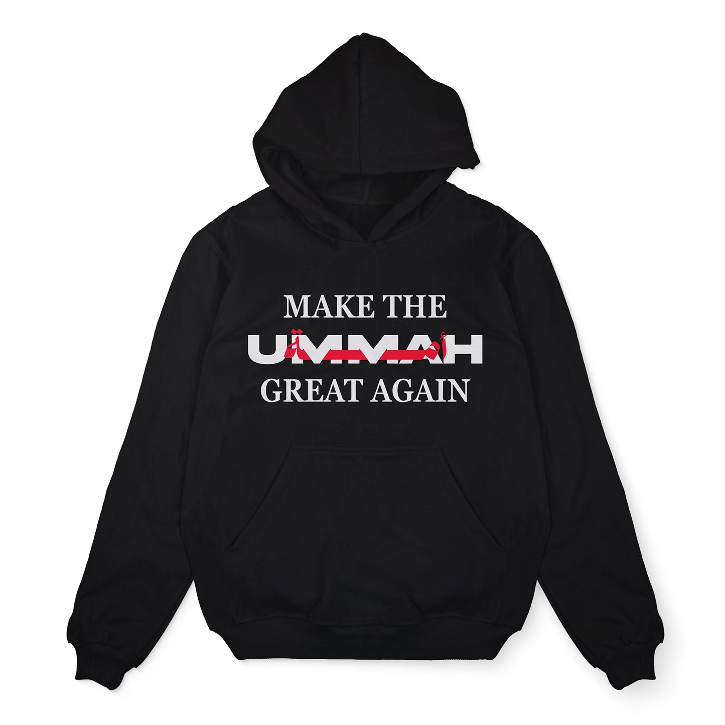 "Make The Ummah Great Again" – Premium Black Hoodie