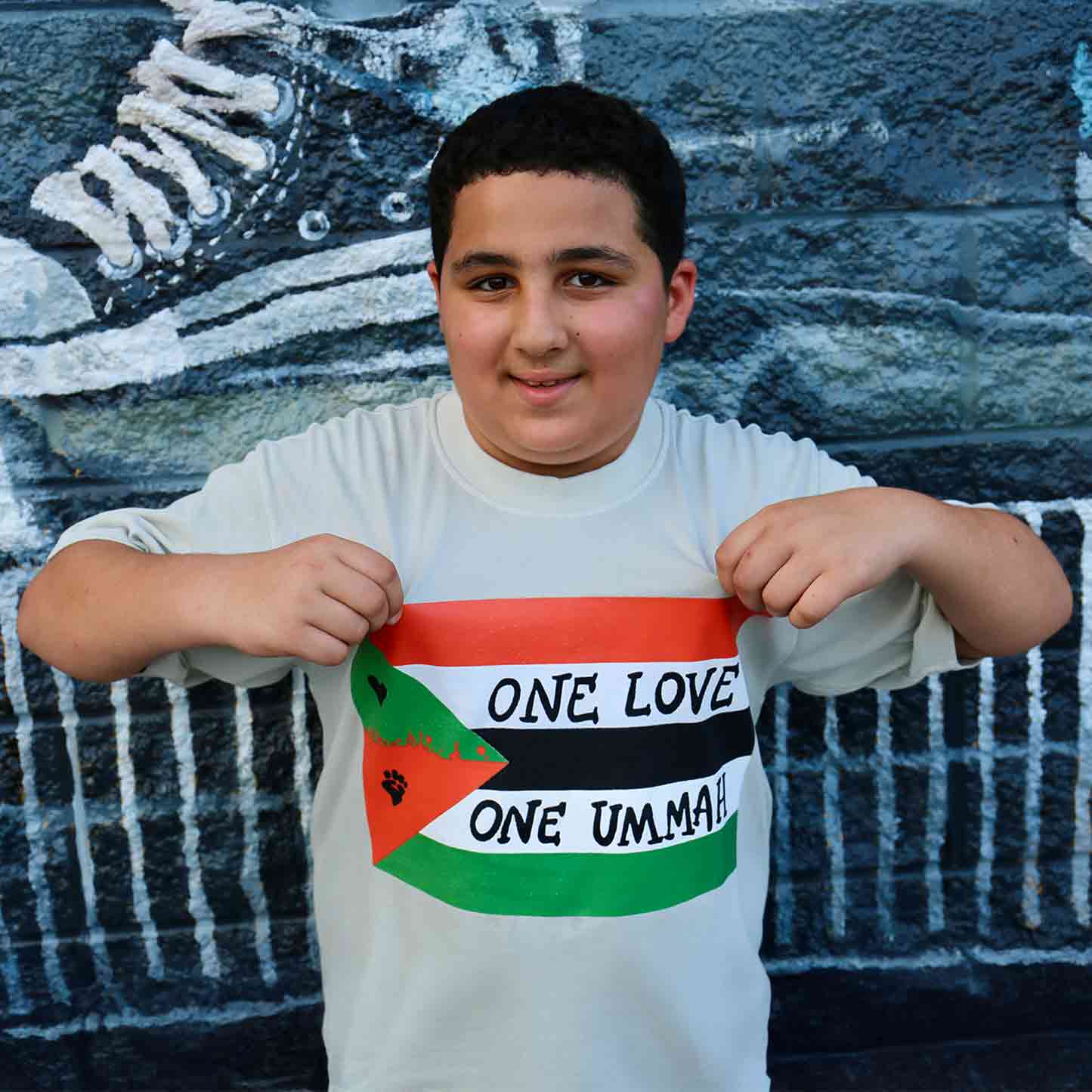 "Freedom Flag" One Love One Ummah | White T-Shirt