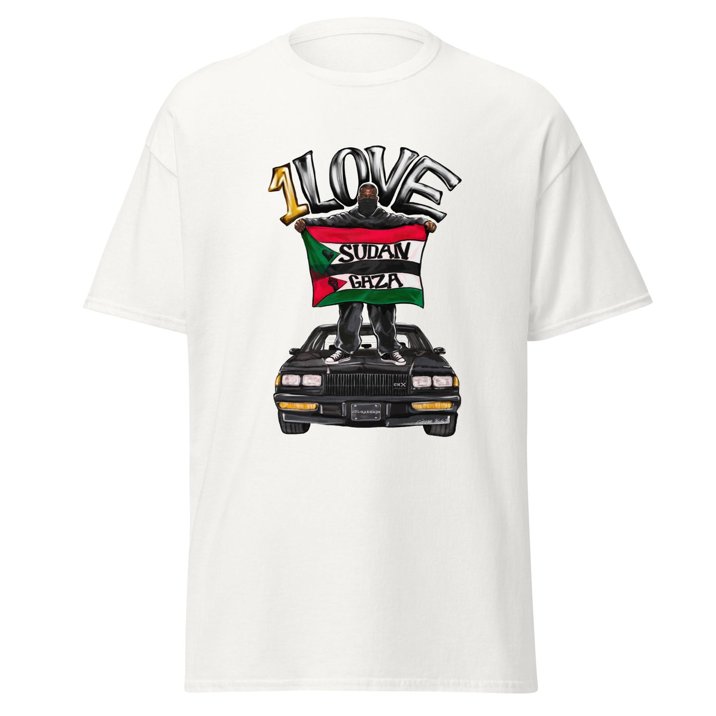 TODDLER/YOUTH | Gold "One Love Mural Art" White Tee {Special Edition}