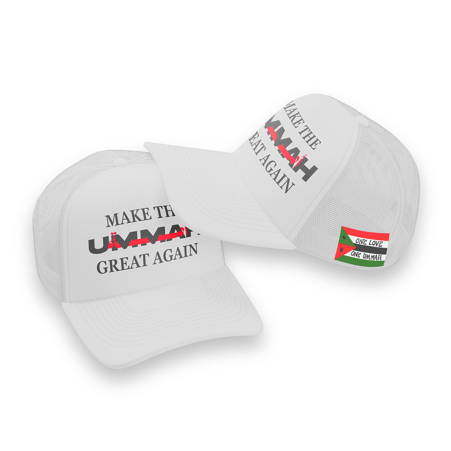 Make The Ummah Great Again – White Trucker Hat