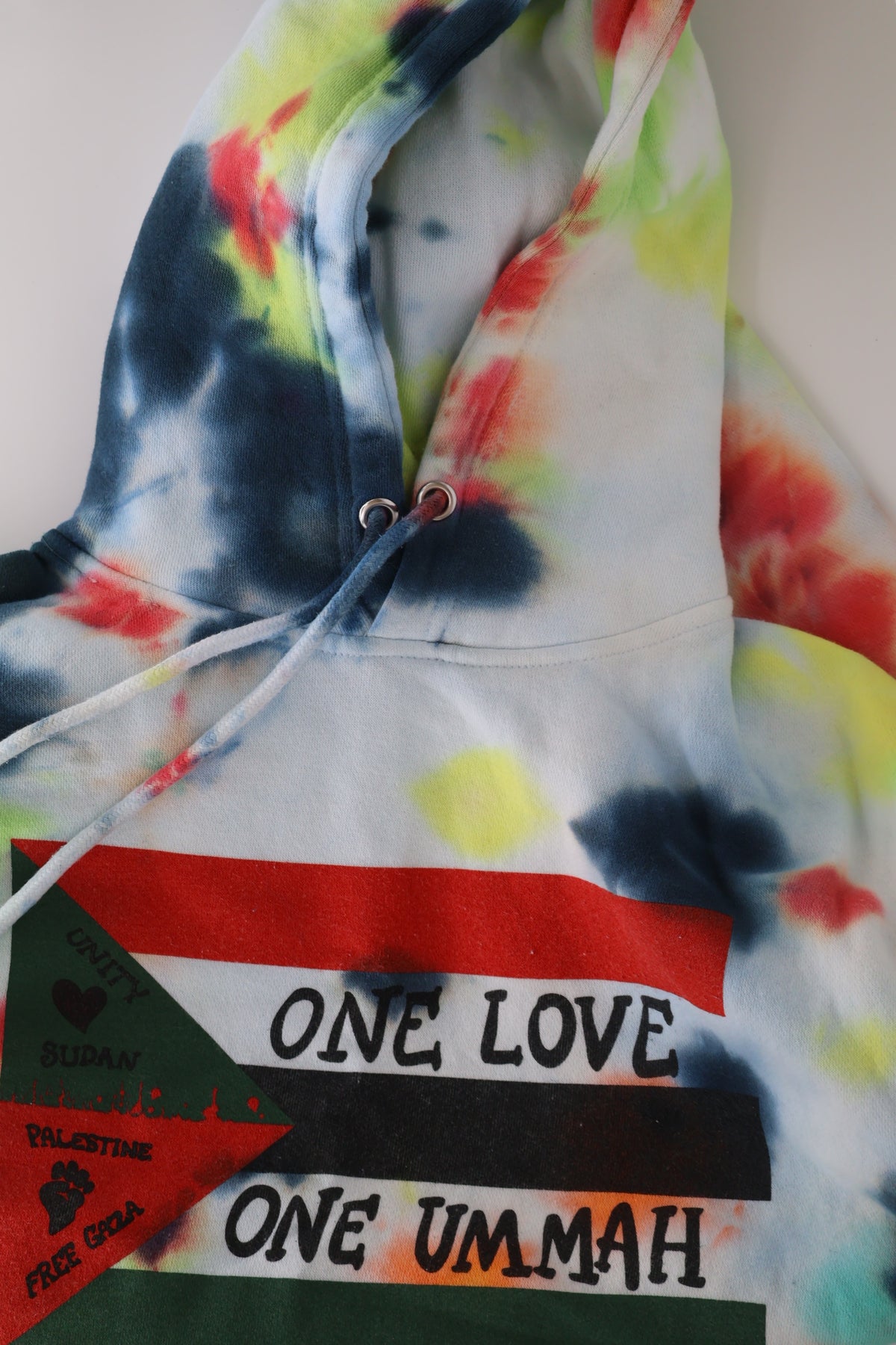 Freedom Flag Hoodie Tye-Dye Crew Neck