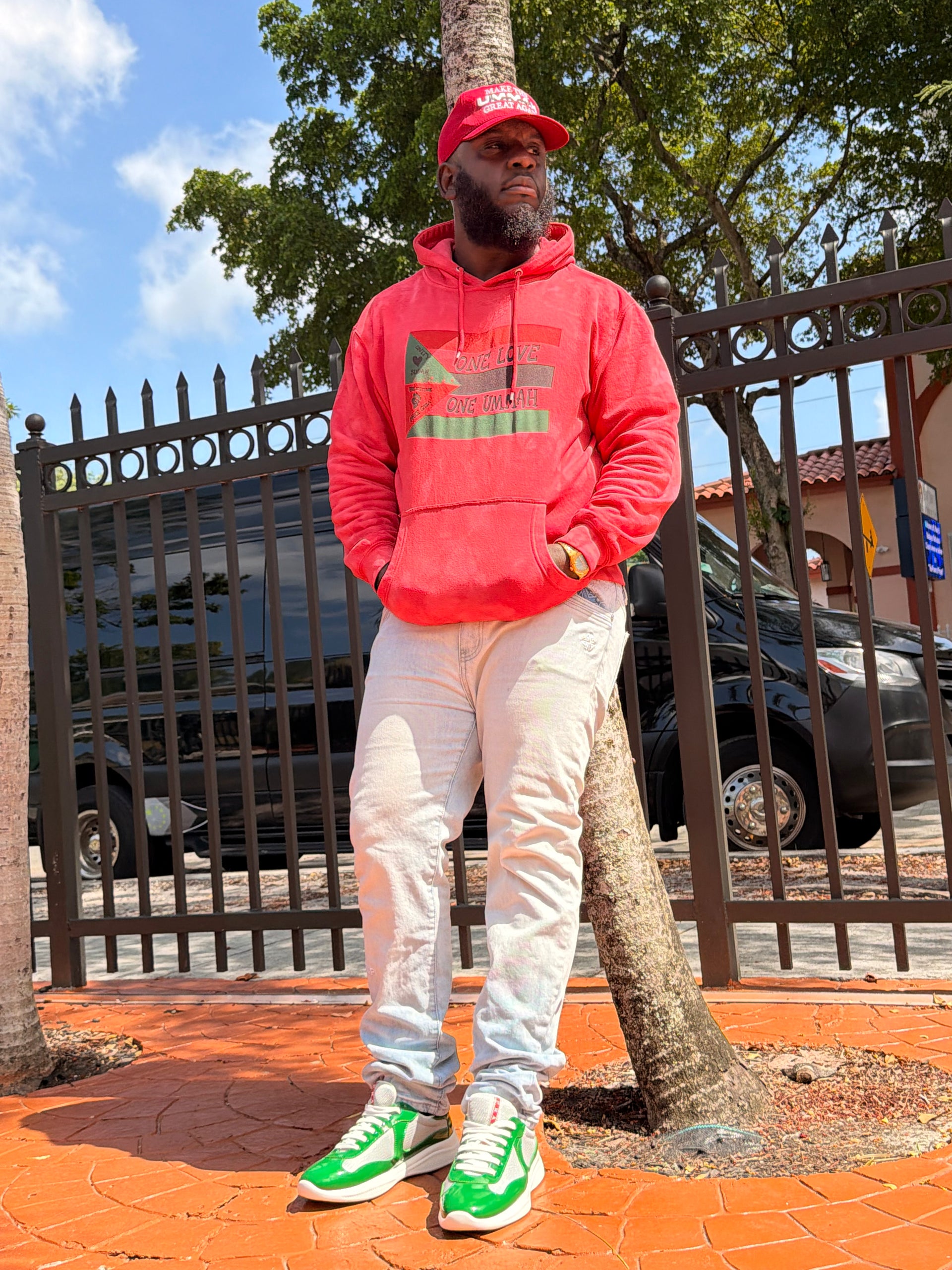 Freedom Flag Hoodie - Fuchsia Tye Dye