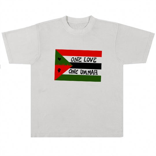 "Freedom Flag" Premium Heavyweight T-Shirt White Cement