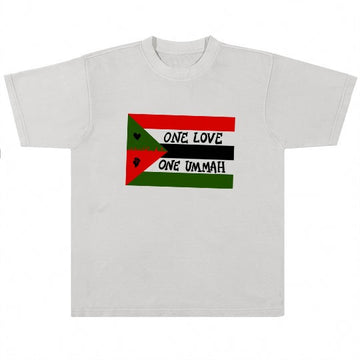 "Freedom Flag" Premium Heavyweight T-Shirt White Cement