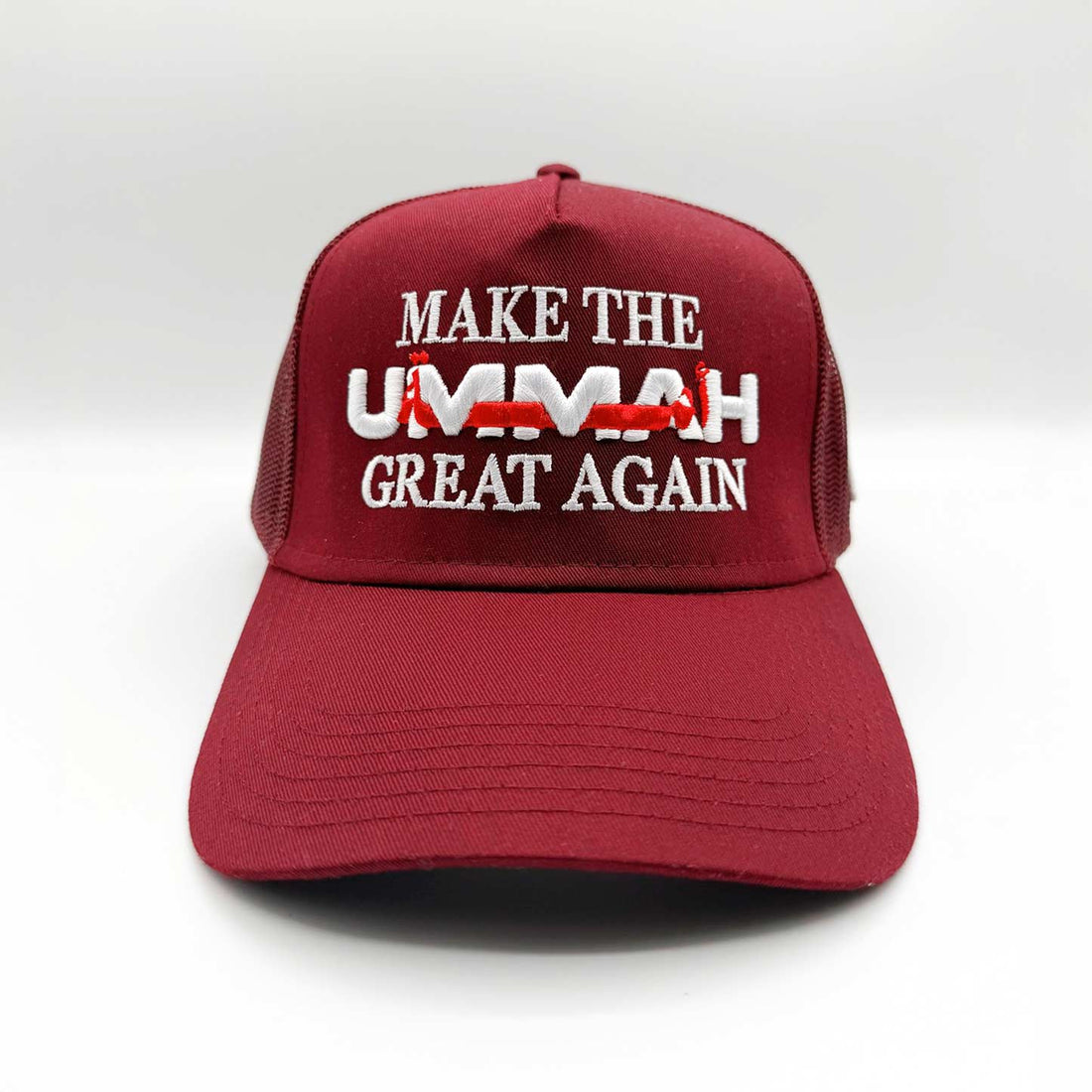 Make the Ummah Great Again-Burgundy Trucker Hat for men