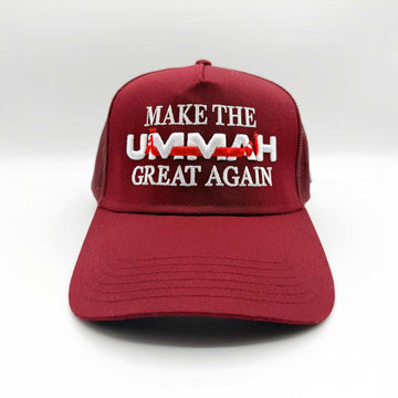 Make the Ummah Great Again-Burgundy Trucker Hat for men