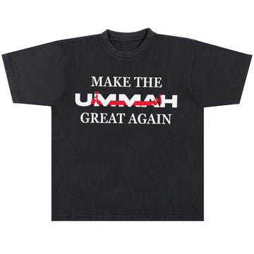 "Make The Ummah Great Again" Premium Heavyweight Black T-Shirt