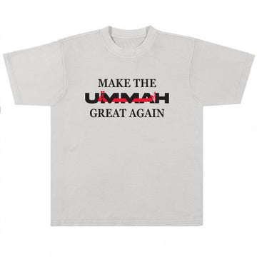 TODDLER/YOUTH "Make The Ummah Great Again" – Premium Heavyweight White T-Shirt