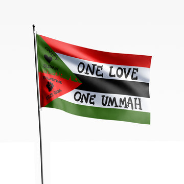 "Freedom Flag" One Love & One Ummah {2x3}