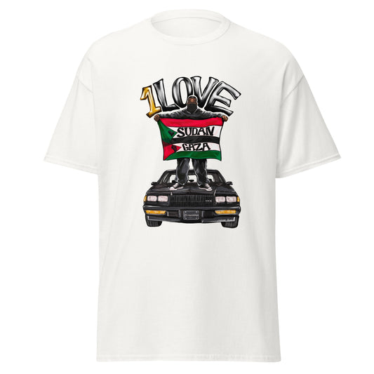 White | Gold One Love Mural Art Tee {Special Edition}